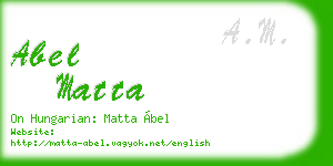 abel matta business card